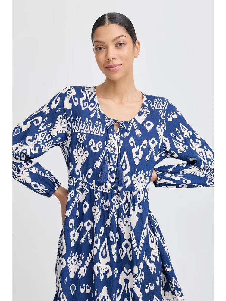 B Young ByJasmina Short Dress Medieval Blue