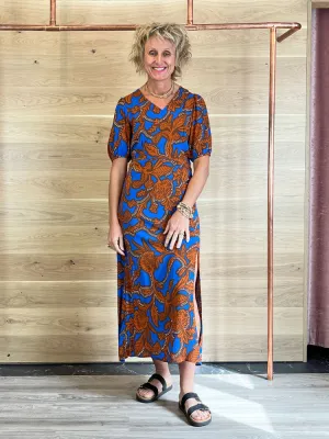 B Young ByJosa Slit Dress Blue