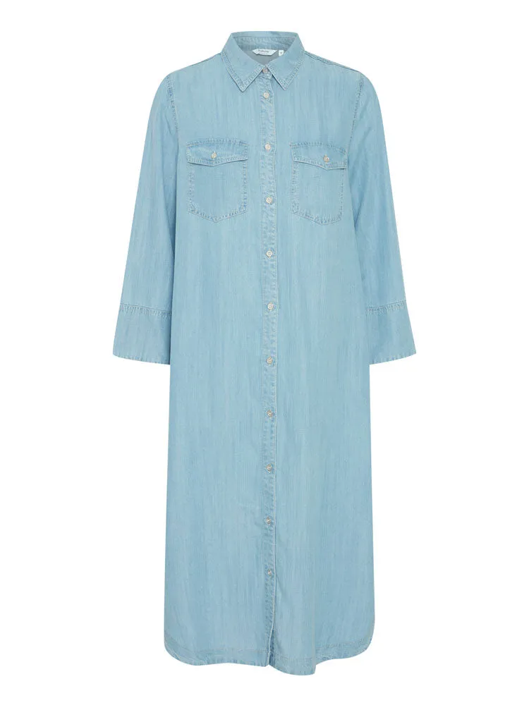 B Young ByLana Shirt Dress Light Blue Denim