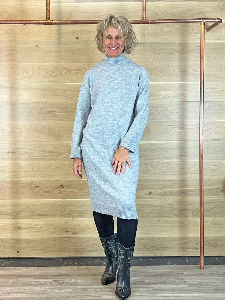 B Young ByOmuna Dress Mid Grey Melange