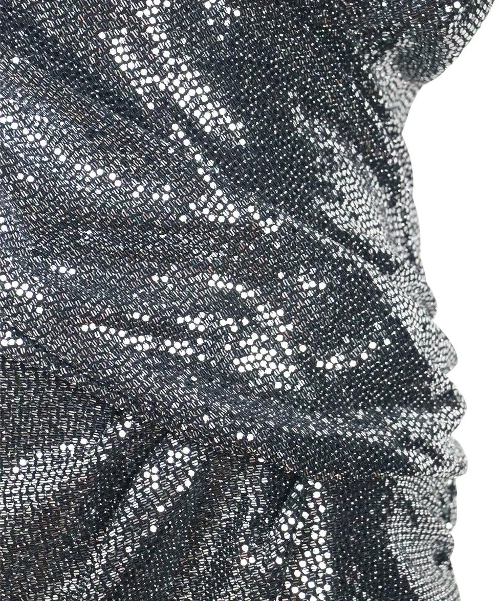 Balmain Black & Silver Sequin Dress sz 6