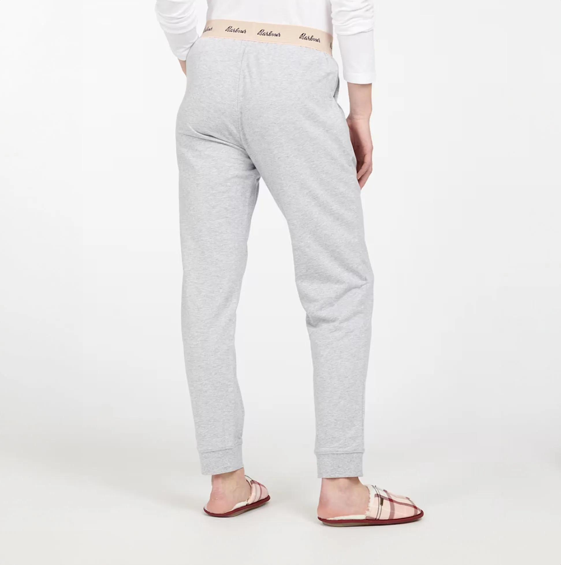 Barbour LOTTIE Womens Cotton Lounge Trousers Light Grey Marl