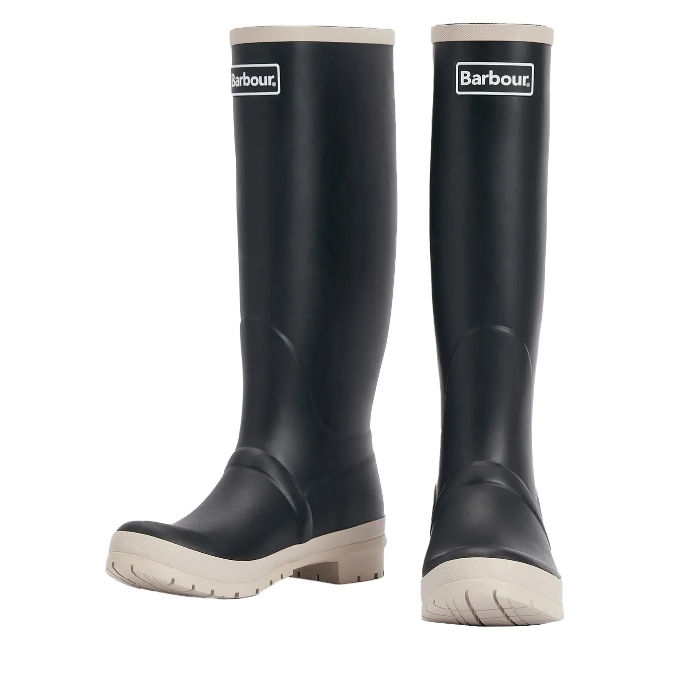 Barbour Womens Abbey Tall Welly Black/White Pepper