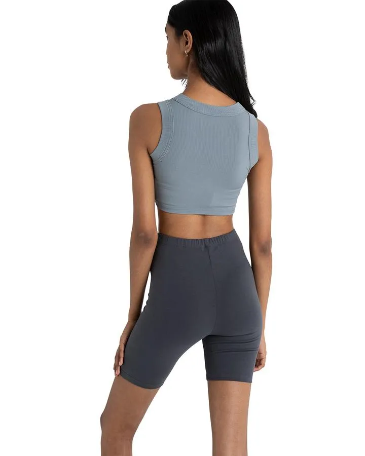 Bayse Brand WOMENS ELOUISE CREW CROP TANK - BLUE
