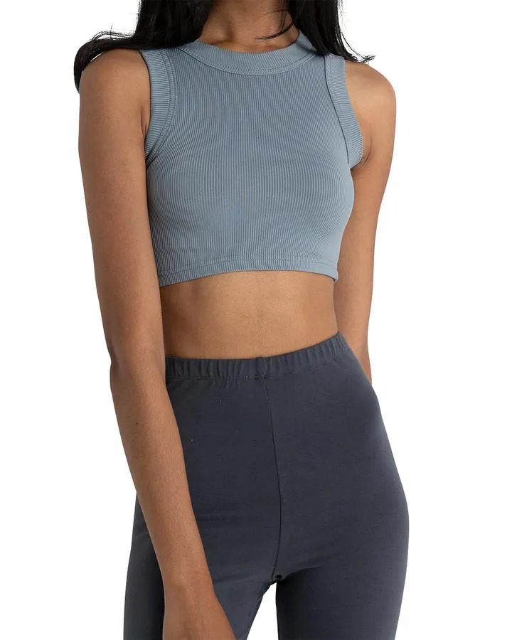 Bayse Brand WOMENS ELOUISE CREW CROP TANK - BLUE