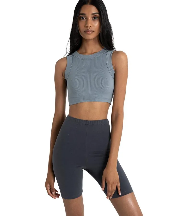 Bayse Brand WOMENS ELOUISE CREW CROP TANK - BLUE