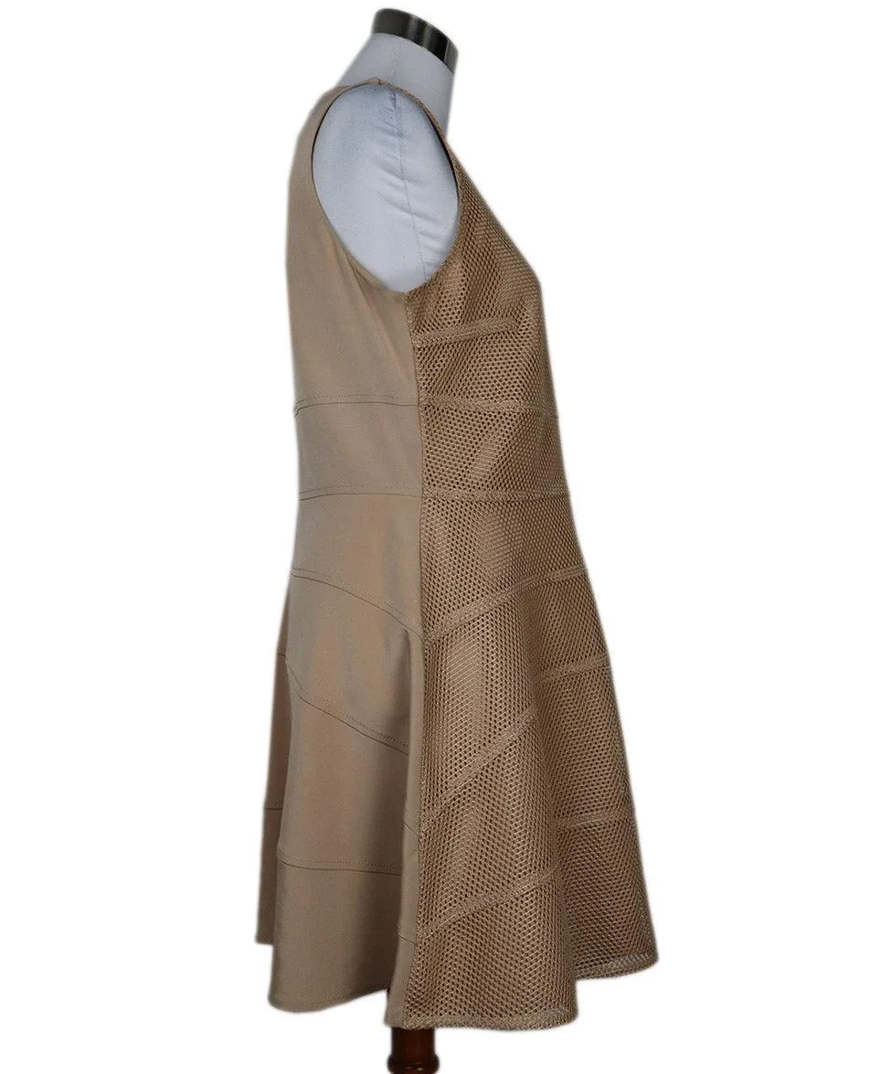Belstaff Tan Mesh Sleeveless Dress sz 10