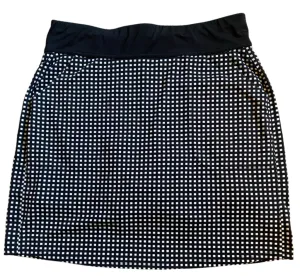 Belyn Key Black & White Check Pull-on Golf Skort Size S  MSP$114