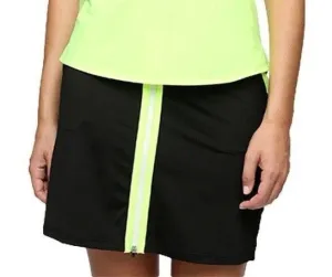 Belyn Key Black w/ Neon Yellow Women's Golf Zipper Skort Size XL MSP$116