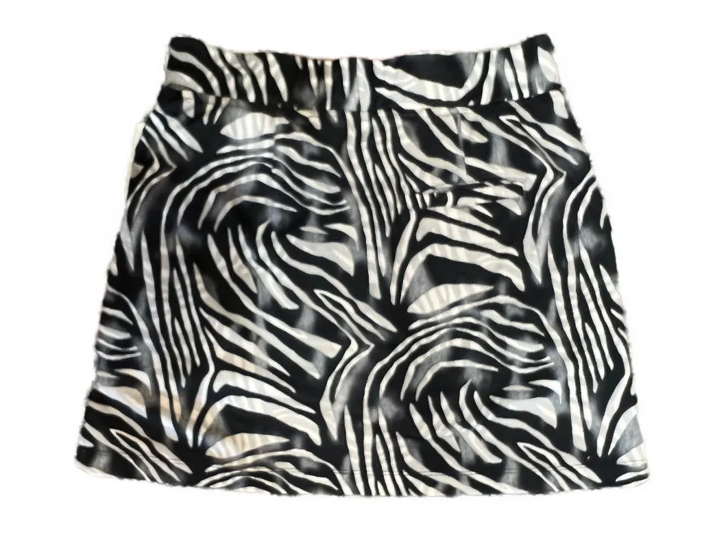 Bermuda Sands Black Zebra Print Golf SKort Size S MSP$85