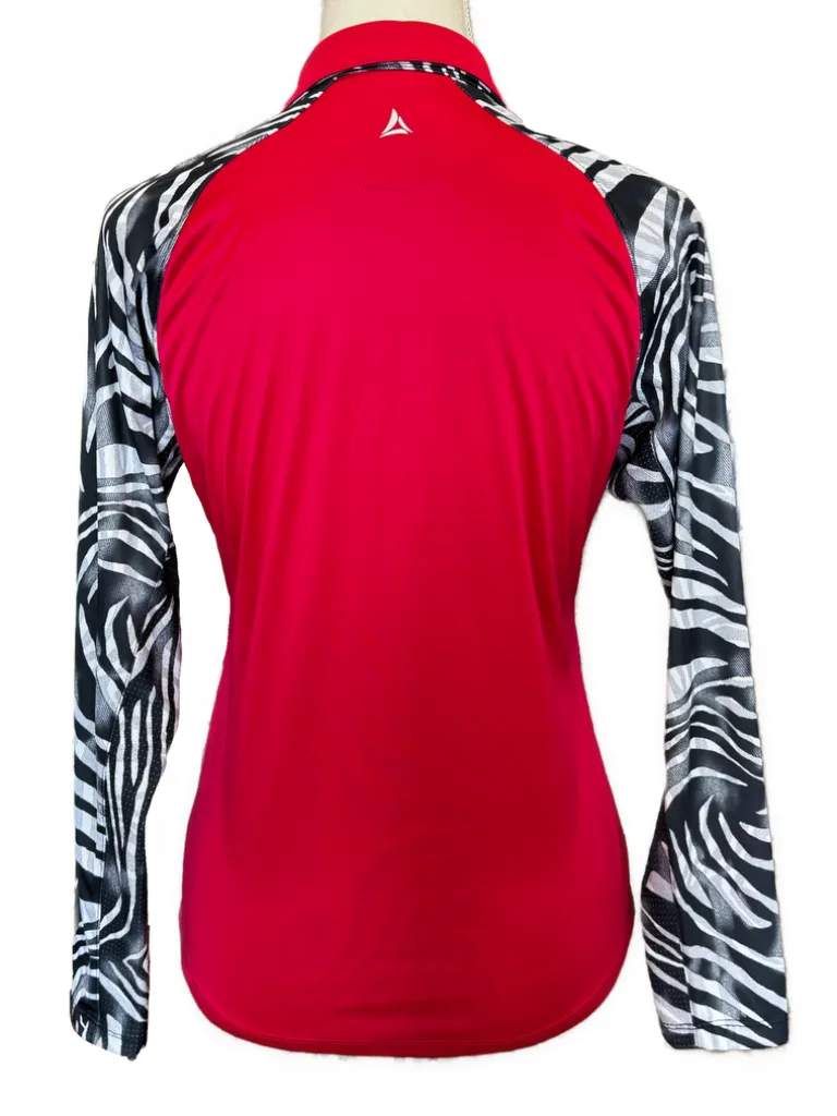 Bermuda Sands Ruby Women's Golf Pullover w/Zebra Accents Size S