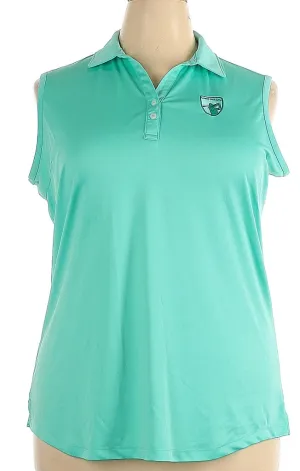 Bermuda Sands Women's Green Sleeveless Polo Size 2XL