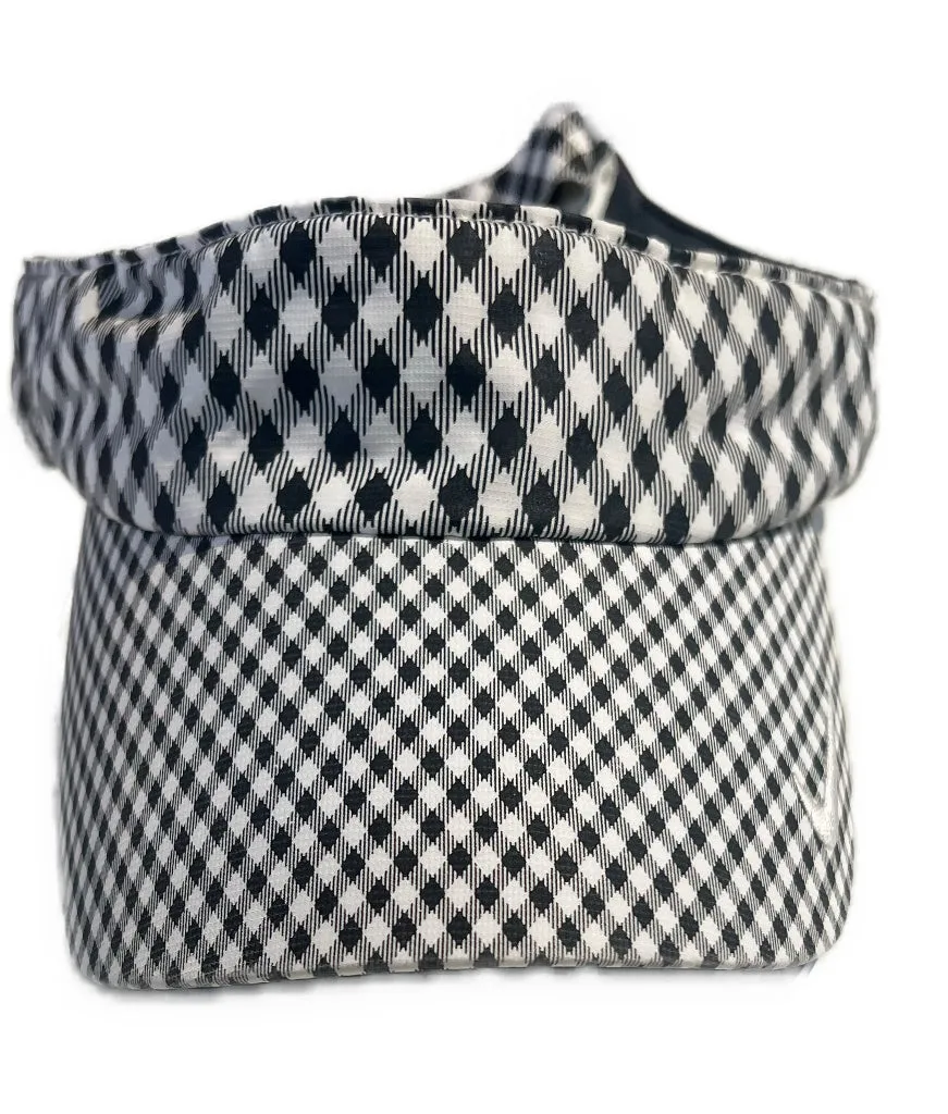Black & White Gingham Nike Women's Golf Visor  MSP$28