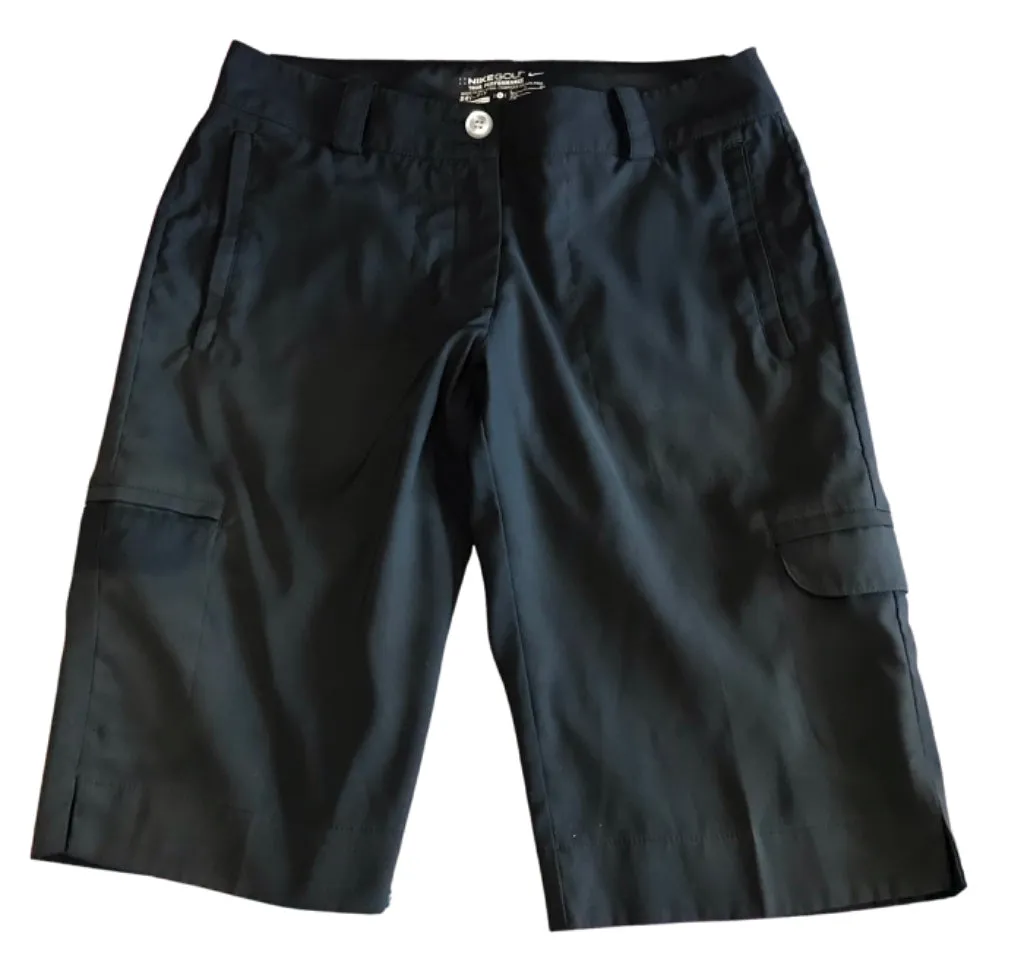 Black Nike Long Performance Shorts, Size 4, MSP $70