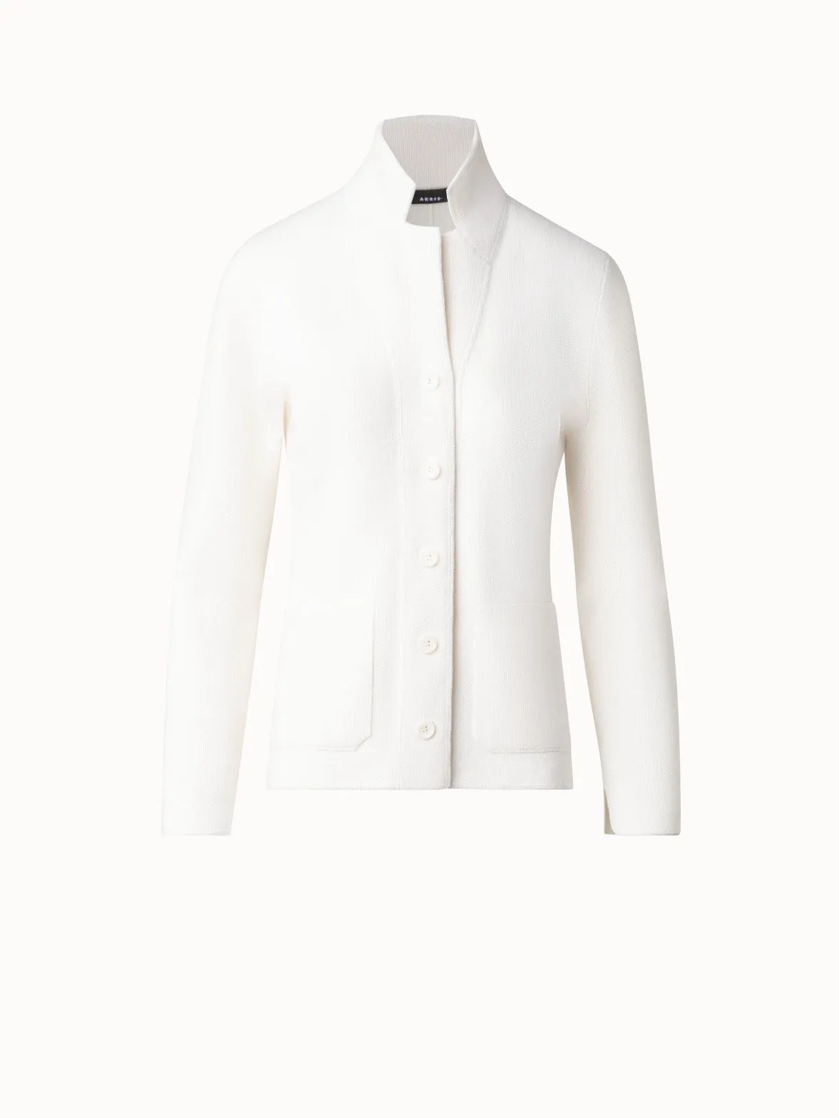 Blazer Style Cashmere Knit Cardigan Akris