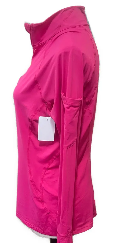 Bloq UV Bubblegum Pink Women's Mock Zip Golf Pullover Size L MSP$88