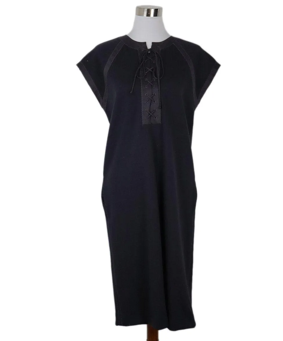Bottega Veneta Plum Purple Lace Up Dress sz 8