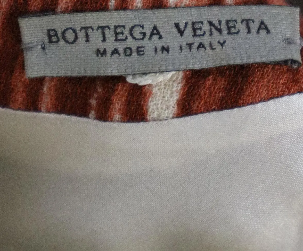Bottega Veneta Rust & Ivory Print Dress sz 4