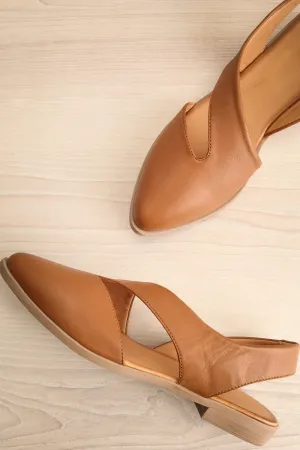 Bruca Brown | Pointed Toe Asymmetrical Flats