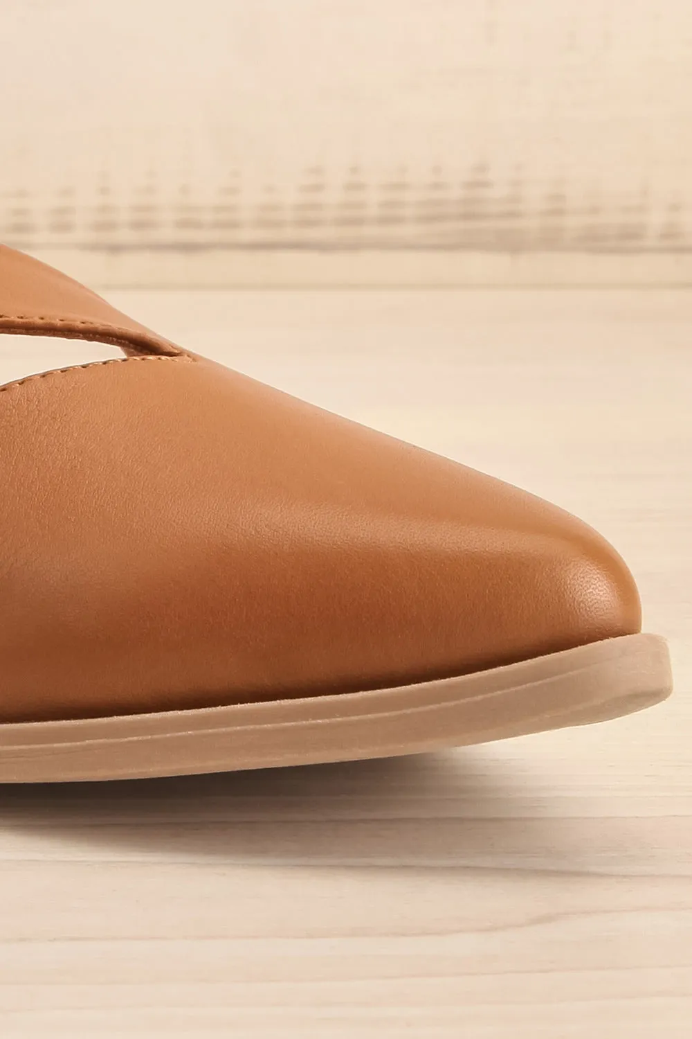 Bruca Brown | Pointed Toe Asymmetrical Flats