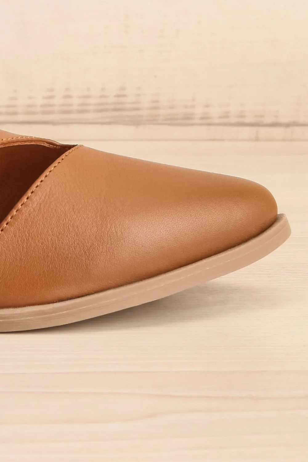 Bruca Brown | Pointed Toe Asymmetrical Flats