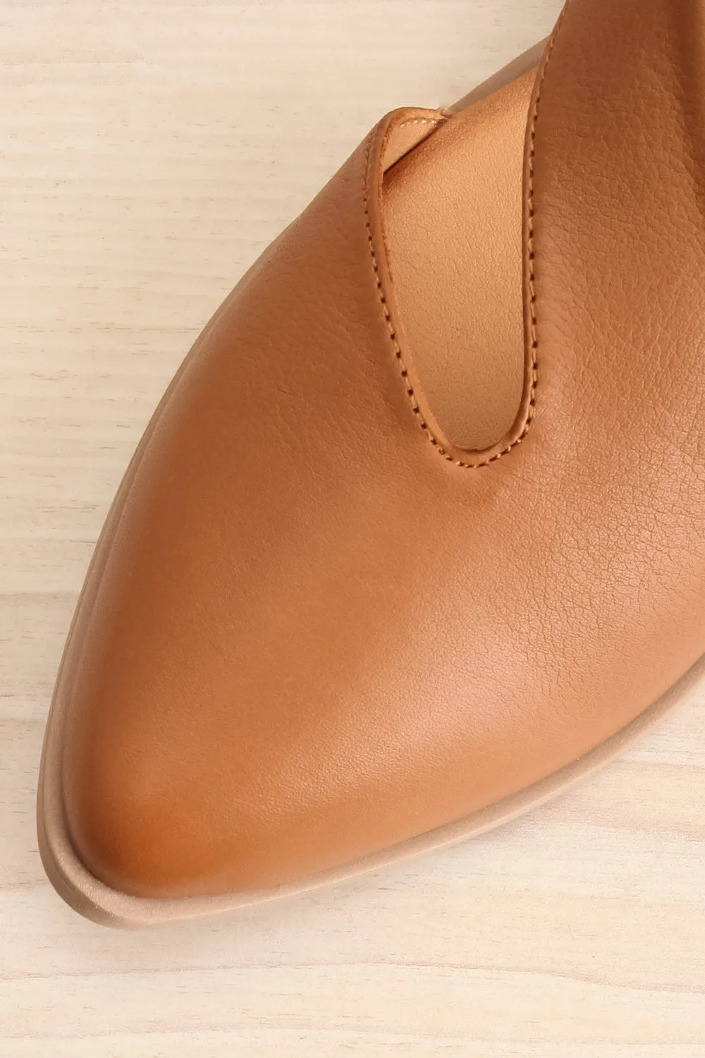 Bruca Brown | Pointed Toe Asymmetrical Flats