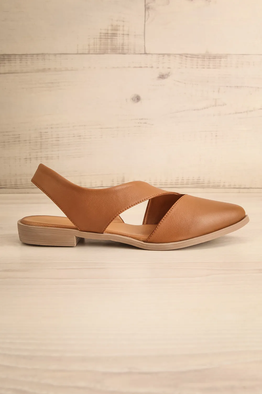 Bruca Brown | Pointed Toe Asymmetrical Flats