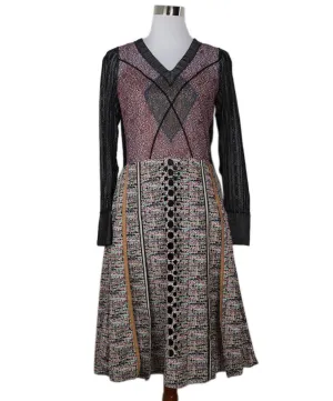 Byron Lars Black & Multicolor Lace Dress sz 8