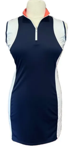 Callaway Navy & White Sleeveless Golf Dress Size L