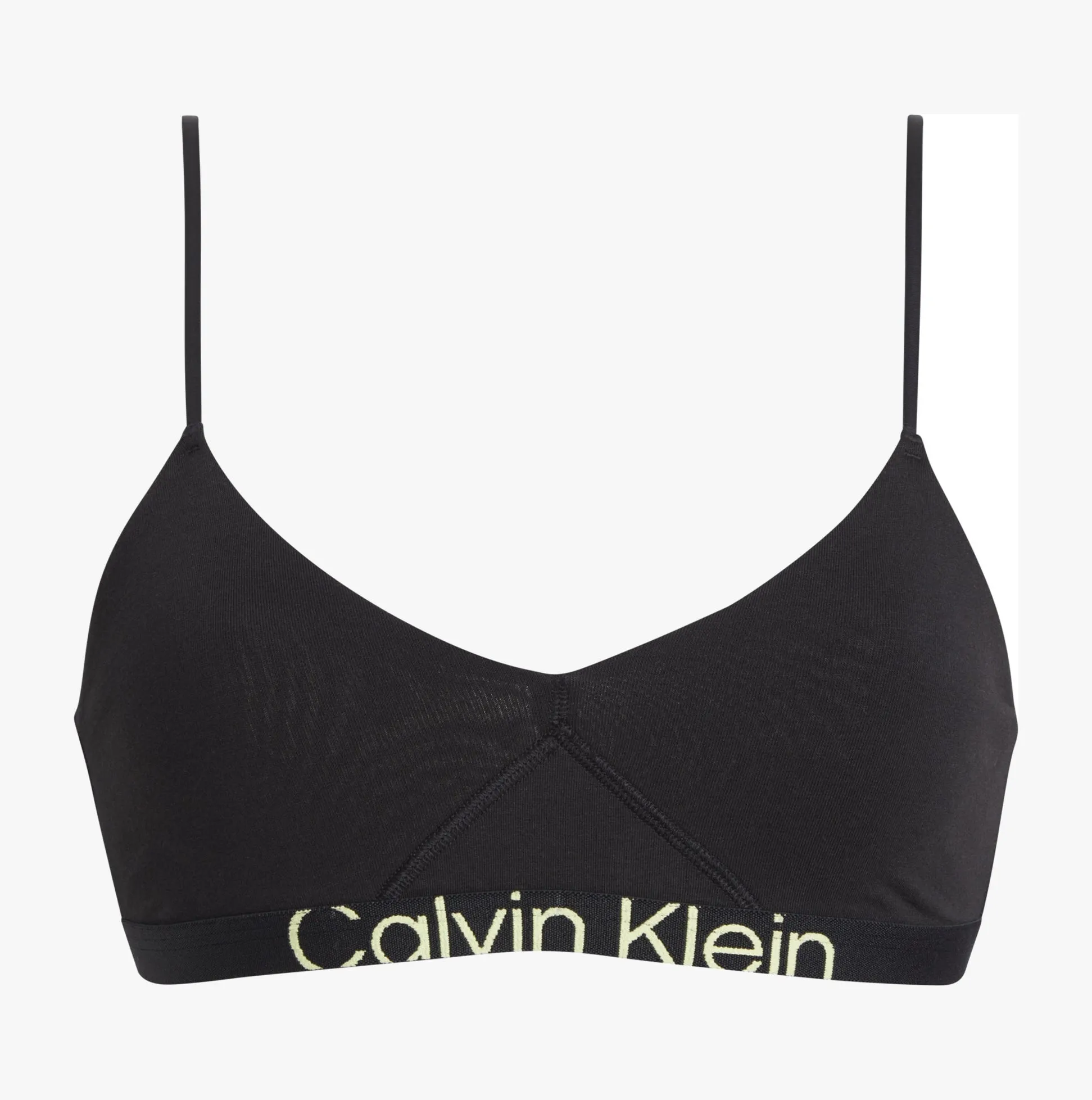 Calvin Klein UNLINED BRALETTE Womens Black Sunny Lime