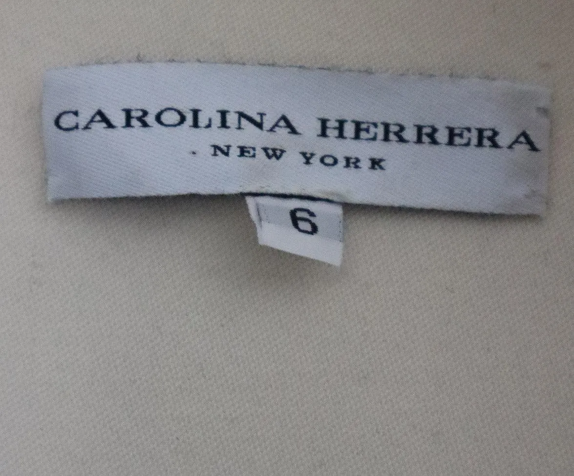 Carolina Herrera Black & Cream Wool Dress sz 4
