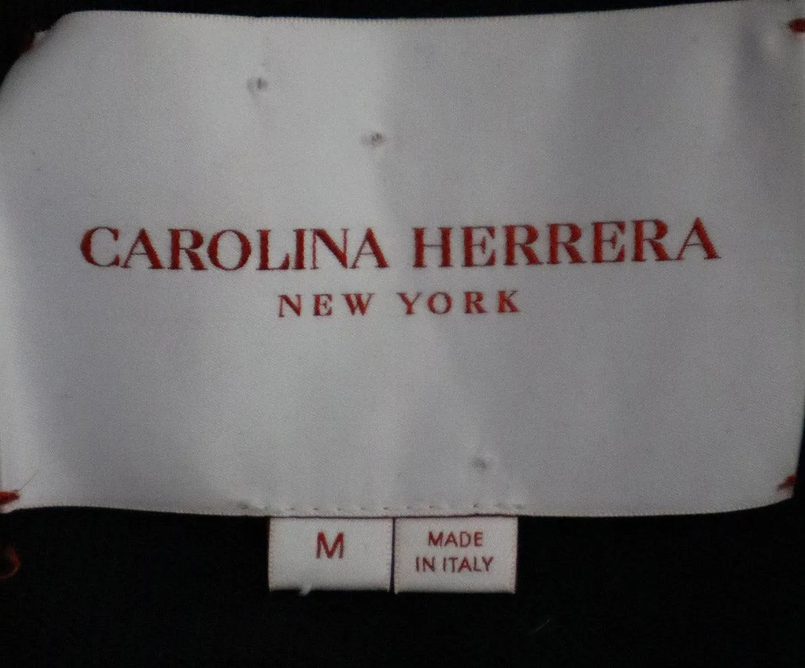 Carolina Herrera Black Wool Crochette Dress sz 4