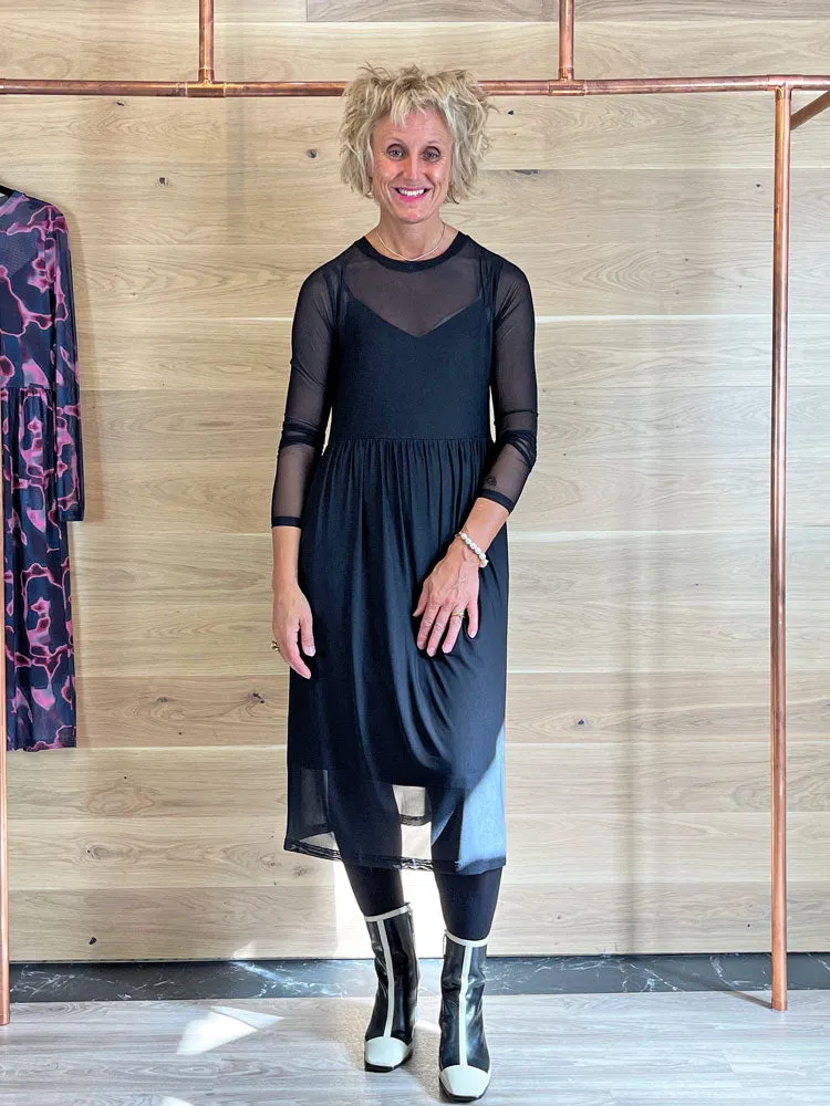 CC Heart Eve Mesh Dress Black