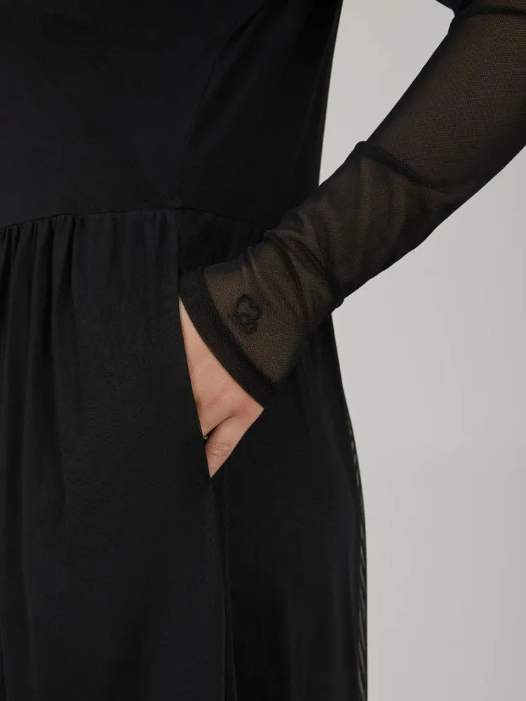 CC Heart Eve Mesh Dress Black