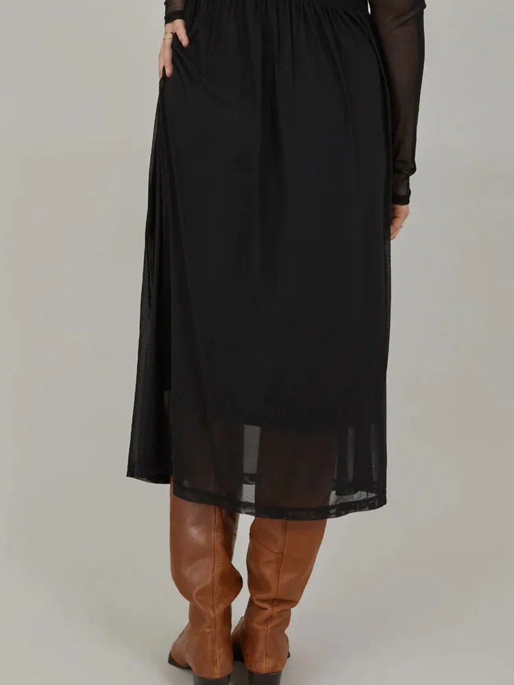 CC Heart Eve Mesh Dress Black