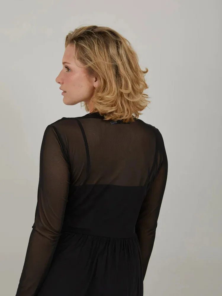 CC Heart Eve Mesh Dress Black