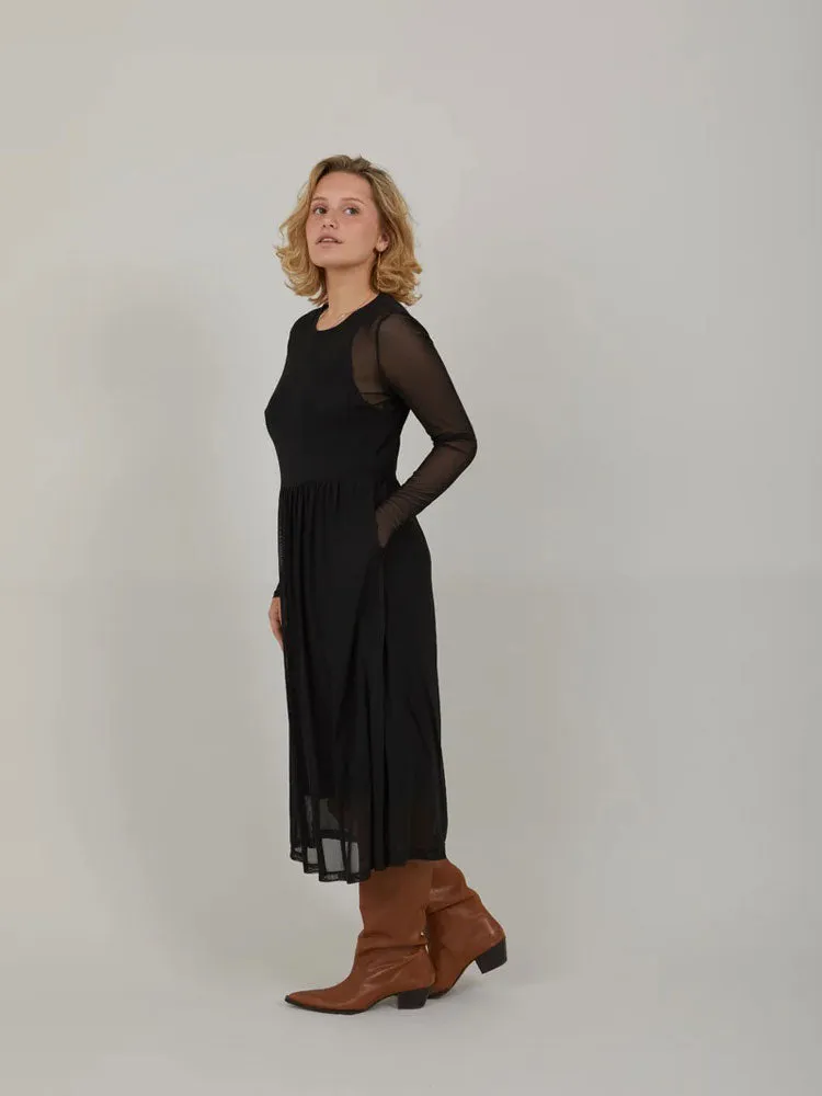 CC Heart Eve Mesh Dress Black