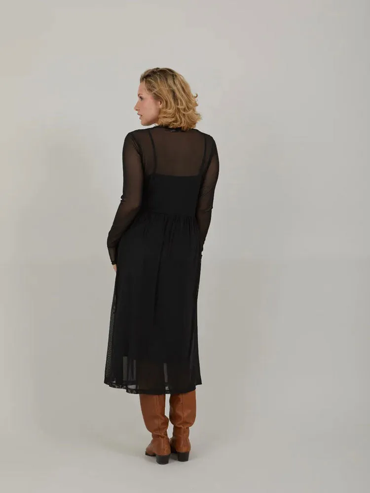 CC Heart Eve Mesh Dress Black