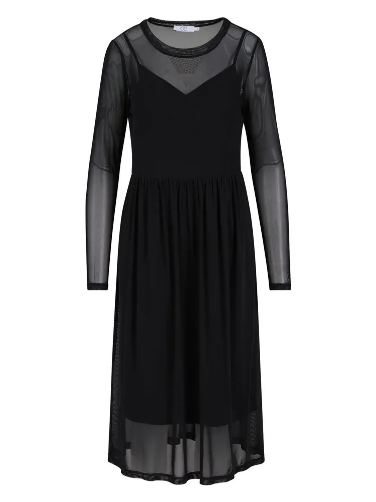 CC Heart Eve Mesh Dress Black