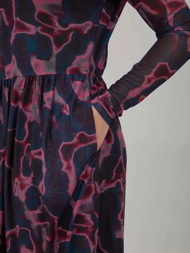 CC Heart Eve Mesh Dress Pink Wave