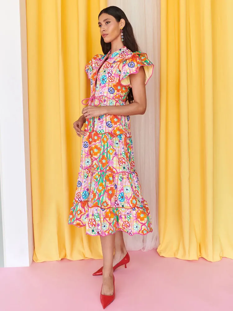 Celia B Baba Dress Voyager Print