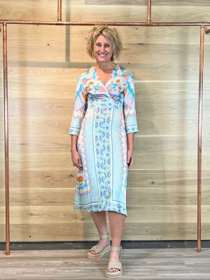 Charlotte Sparre Square Dress Springtime Light Blue
