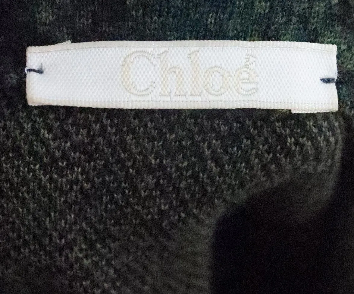 Chloe Green Snake Skin Print Dress sz 8