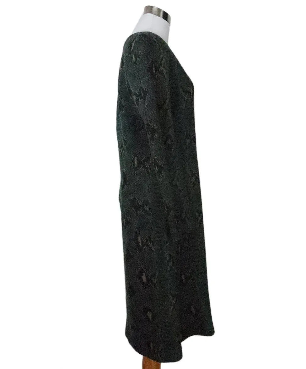 Chloe Green Snake Skin Print Dress sz 8