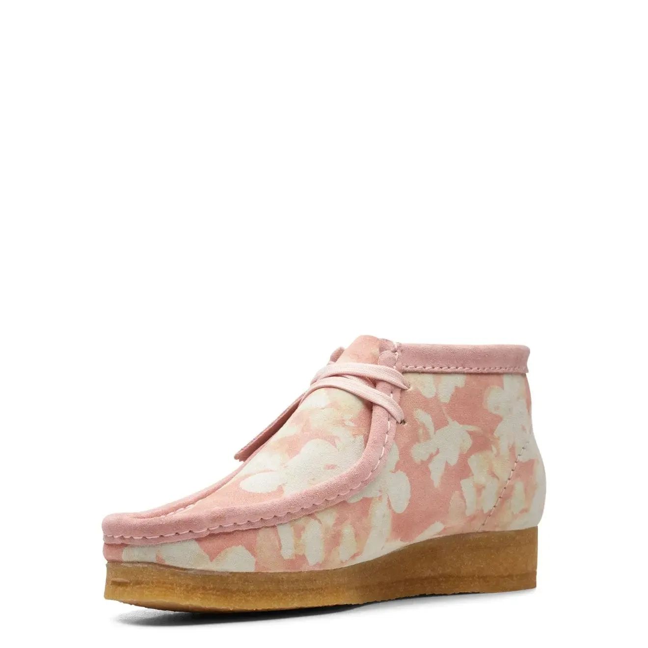 Clarks Originals Womens Wallabee Boot Pink Floral
