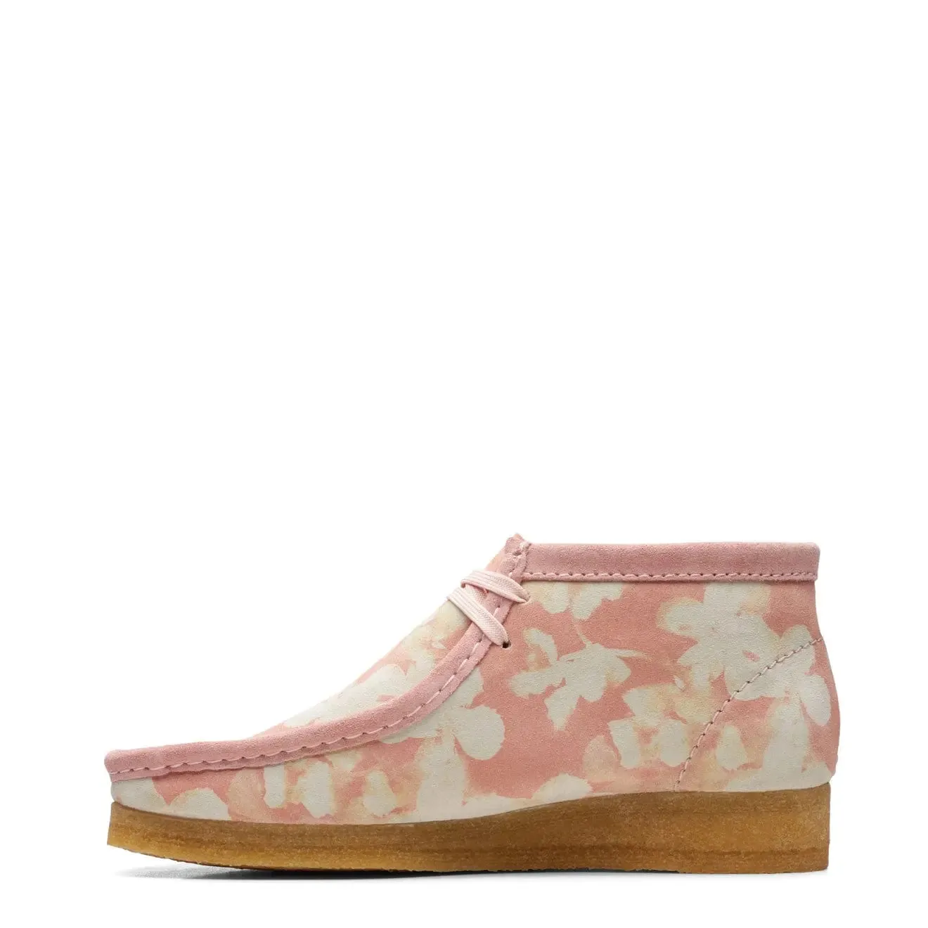 Clarks Originals Womens Wallabee Boot Pink Floral