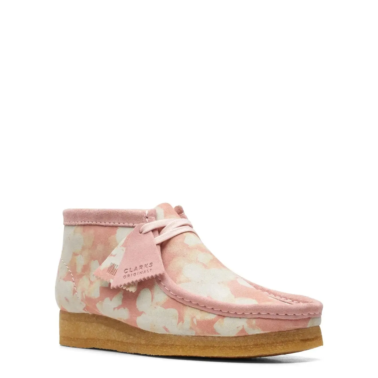 Clarks Originals Womens Wallabee Boot Pink Floral