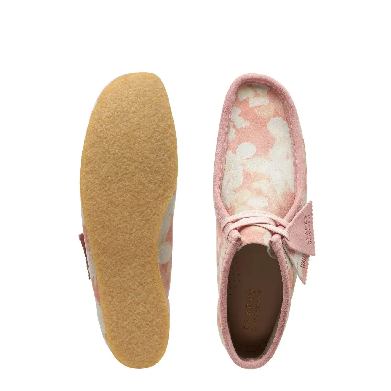 Clarks Originals Womens Wallabee Boot Pink Floral
