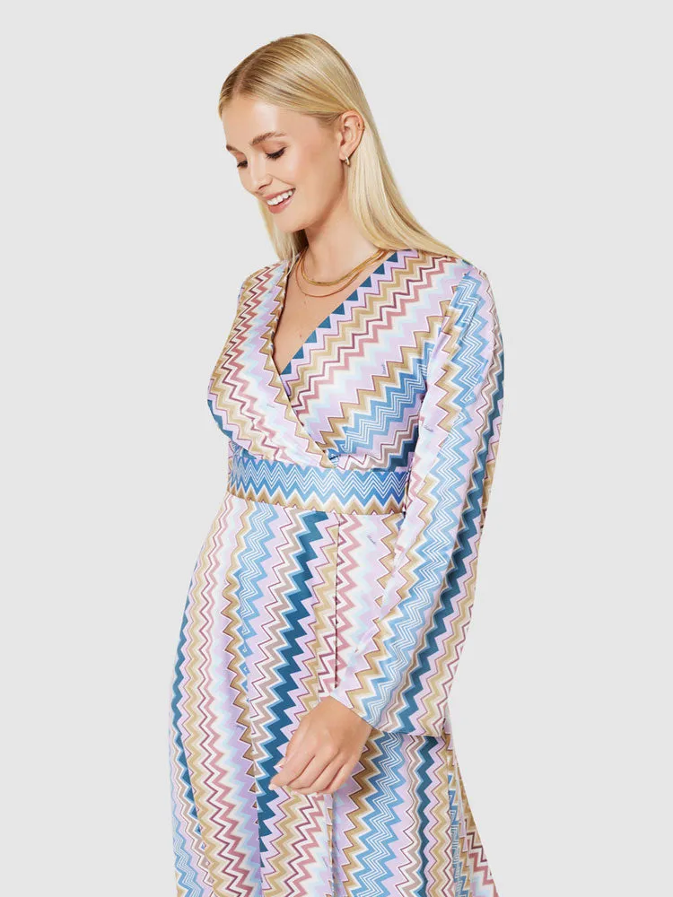 Closet London A-Line Wrap Dress Purple Lilac