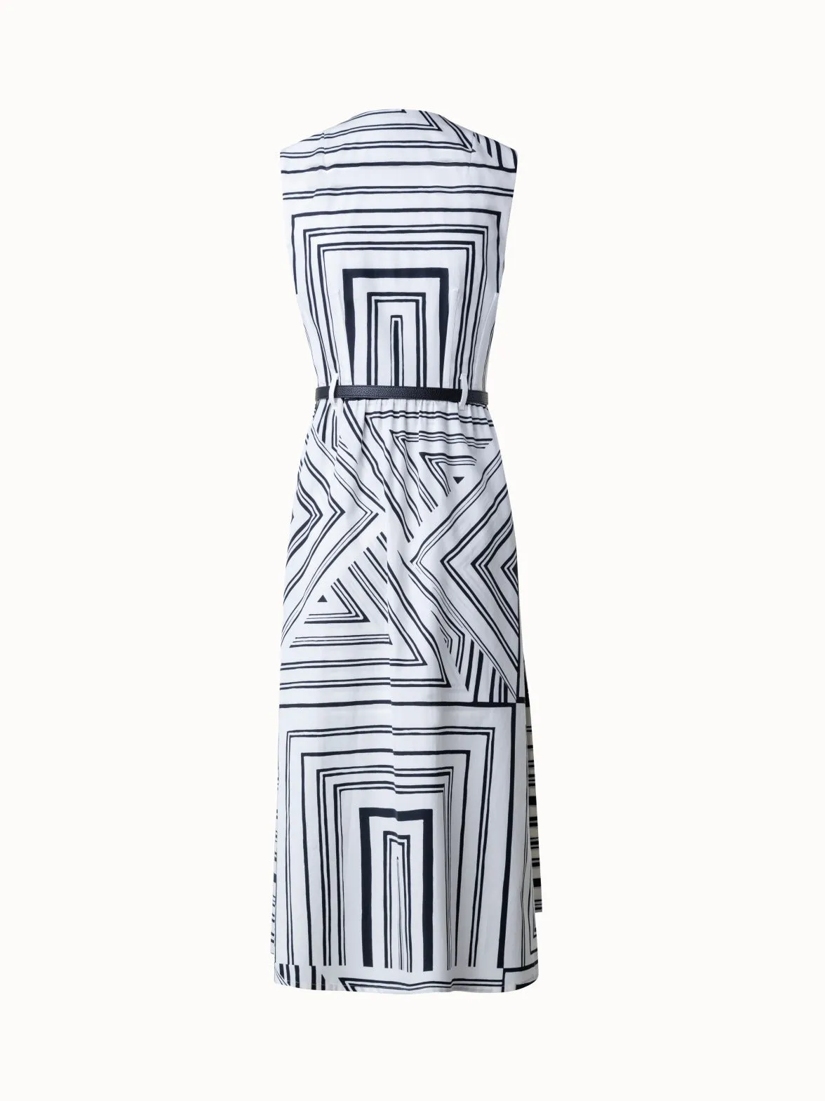 Cotton Midi Dress with Lizzi's Lines Print 